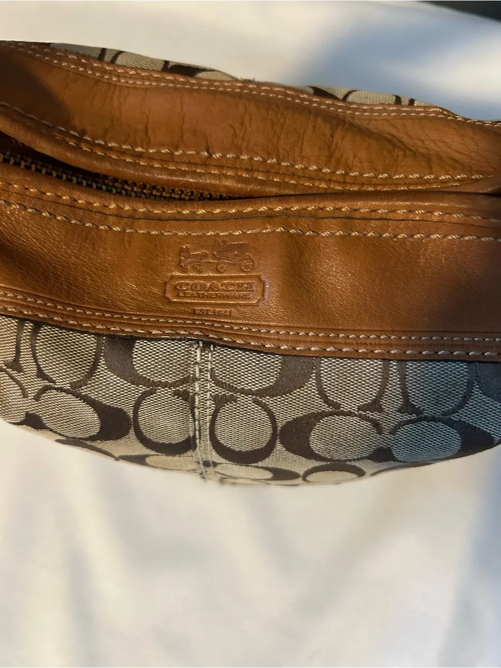 Coach Bleeker Signature Duffle Hobo Bag 11437